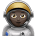 🧑🏿‍🚀 astronaut: dark skin tone display on Apple